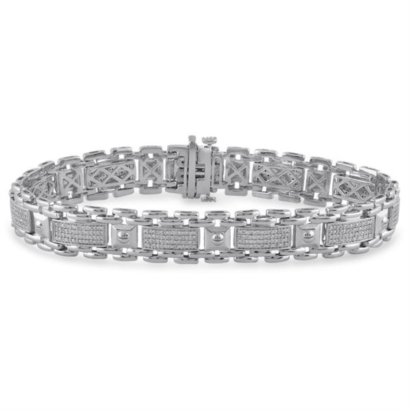 1/2 CTW Diamond 8.5" Bracelet in Sterling Silver
