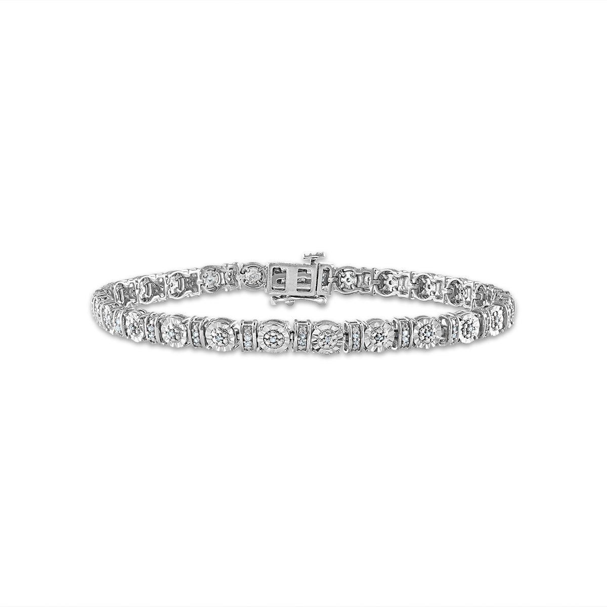 1/4 CTW Natural Diamond 7-inch Tennis Bracelet in Sterling Silver