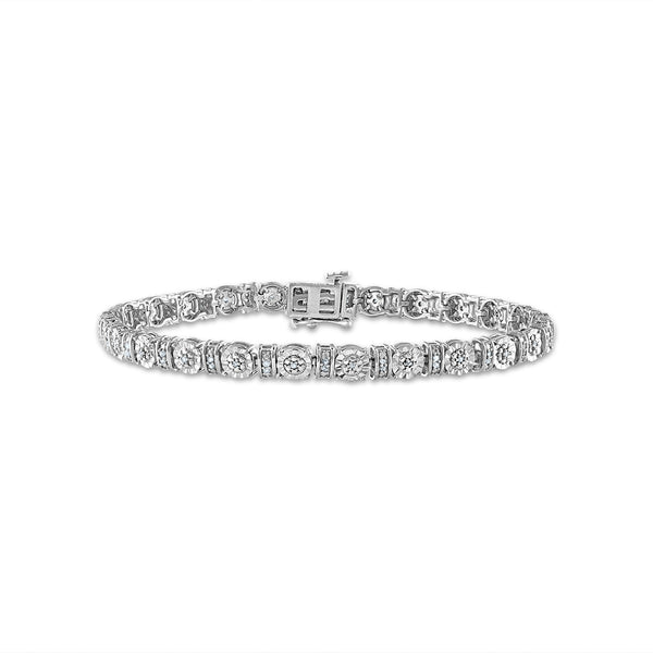 1/4 CTW Diamond Tennis 7" Bracelet in Sterling Silver