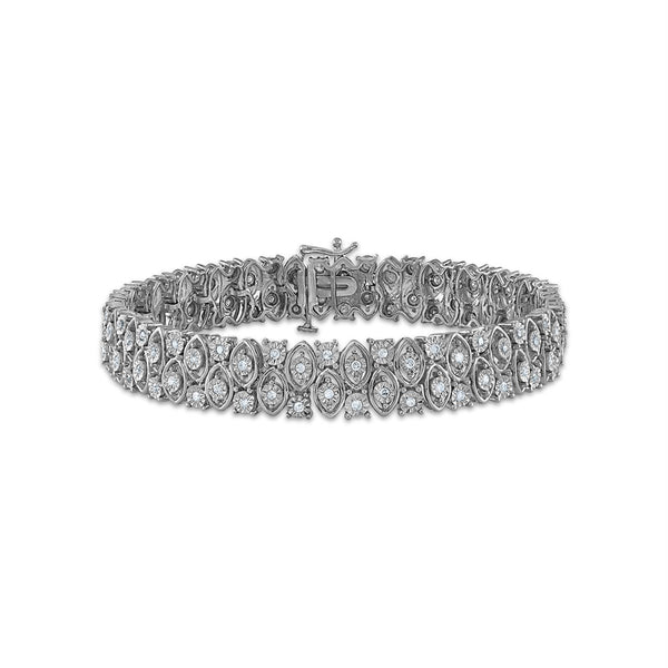 1 CTW Diamond 7.25" Tennis Bracelet in Sterling Silver