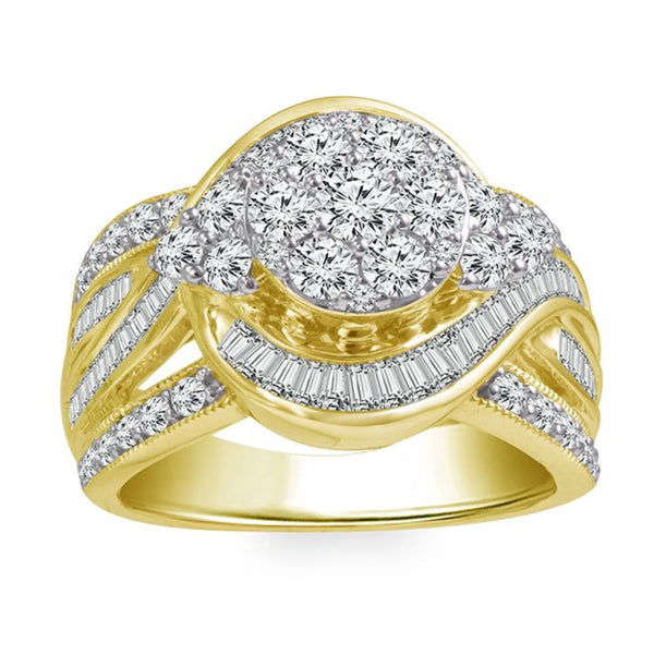 2 CTW Diamond Ring in 10KT Yellow Gold