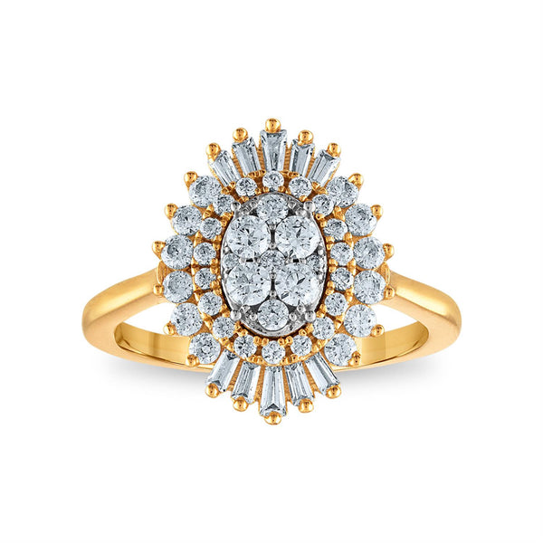 1 CTW Diamond Ring in 10KT White and Yellow Gold