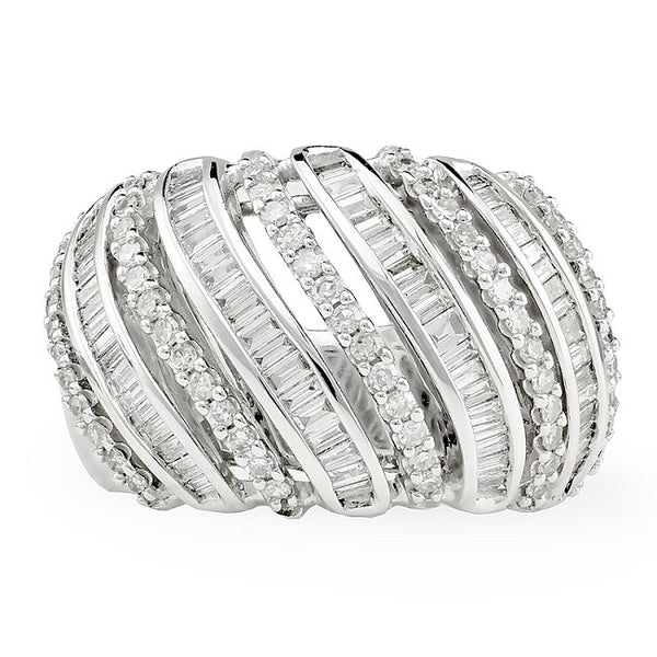 1 CTW Diamond Anniversary Ring in 10KT White Gold