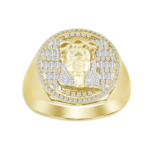 Titan by Adrian Gonzalez 10KT Yellow Gold 1/2 CTW Diamond Jesus Ring