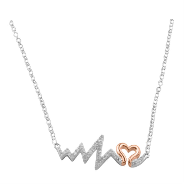 1/10 CTW Diamond Heart 18" Pendant in Sterling Silver
