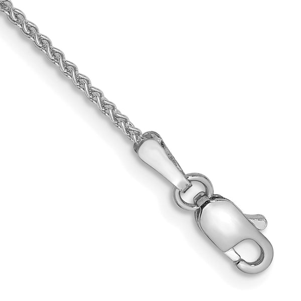 10KT White Gold 10" 1.25MM Spiga Link Anklet