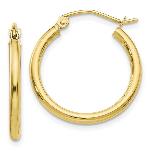 10KT Yellow Gold 16X2MM Hoop Earrings