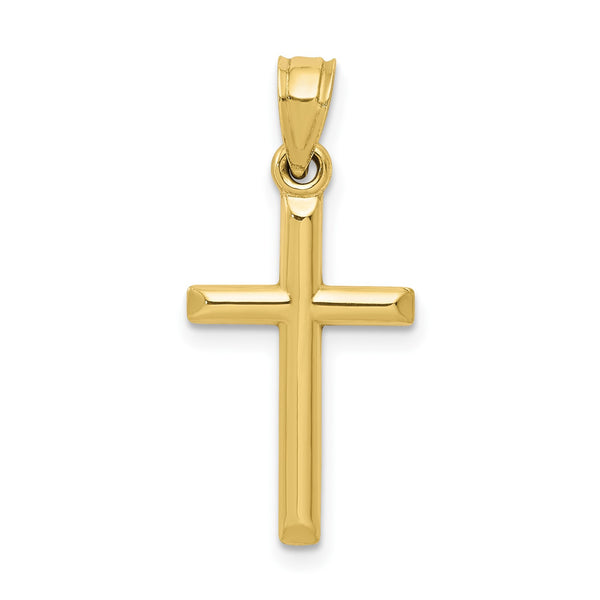 10KT Yellow Gold 19X11.77MM Cross Pendant-Chain Not Included