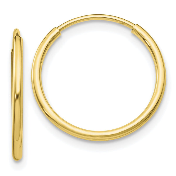 10KT Yellow Gold 23X1.2MM Endless Hoop Earrings