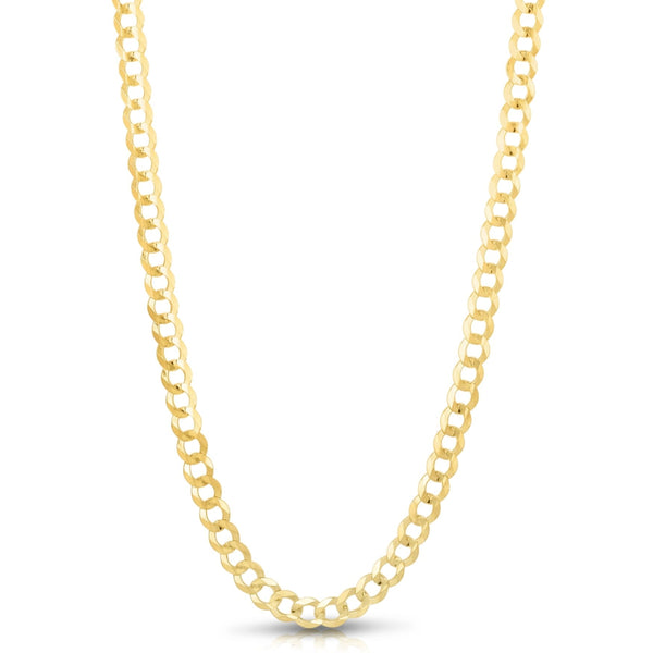 10KT Yellow Gold 24" 7MM Curb Chain