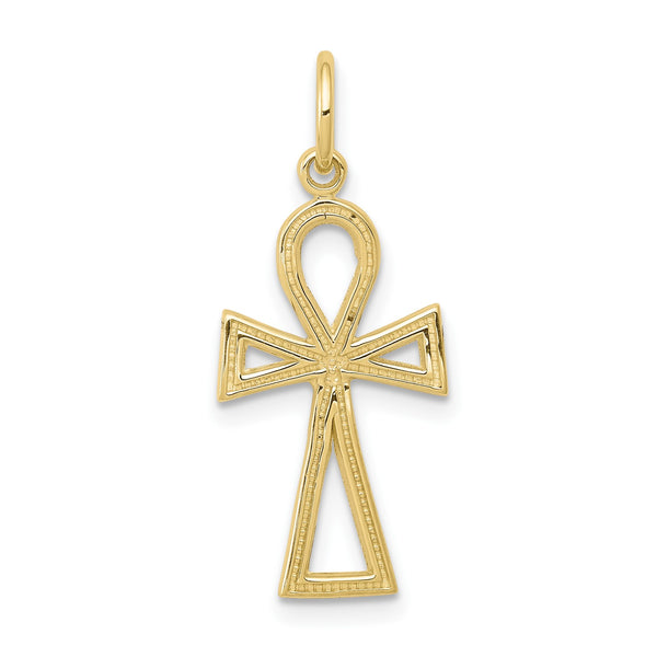 10KT Yellow Gold 27X11MM Cross Pendant-Chain Not Included