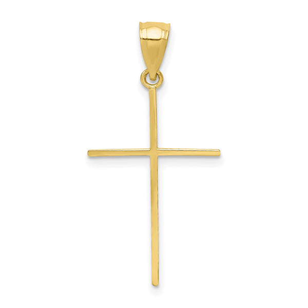10KT Yellow Gold 30X16MM Cross Pendant-Chain Not Included