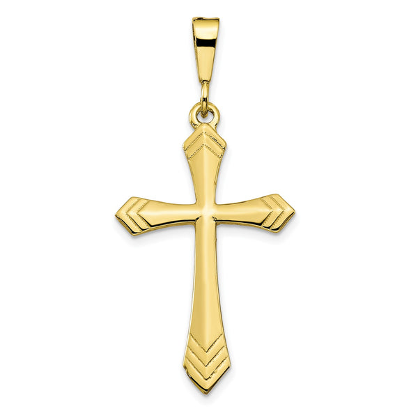 10KT Yellow Gold 41X21MM Cross Pendant-Chain Not Included
