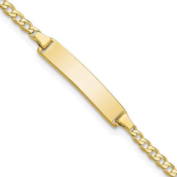 10KT Yellow Gold 5.5" 4.3MM Childrens Curb ID Bracelet