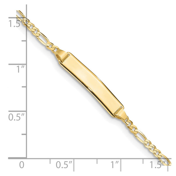 10KT Yellow Gold 5.5" 5MM Childrens Figaro ID Bracelet