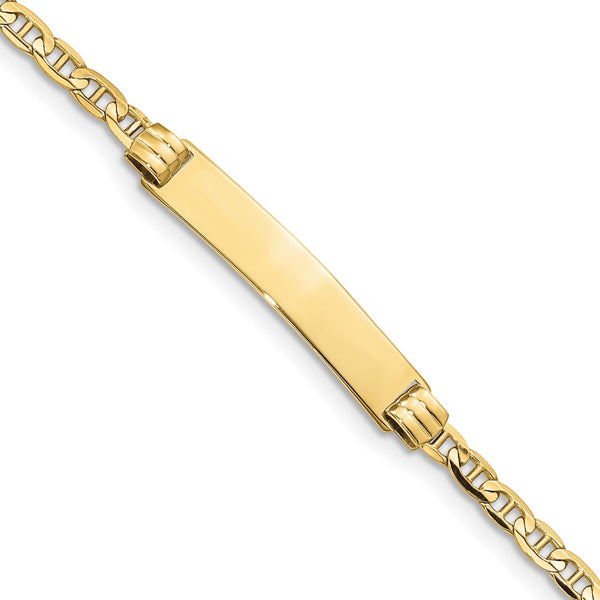 10KT Yellow Gold 6" 5.5MM Anchor Link ID Bracelet