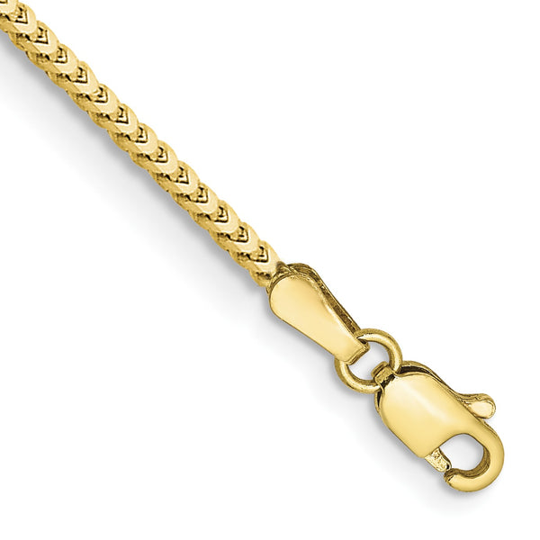 10KT Yellow Gold 7" 1.5MM Franco Bracelet