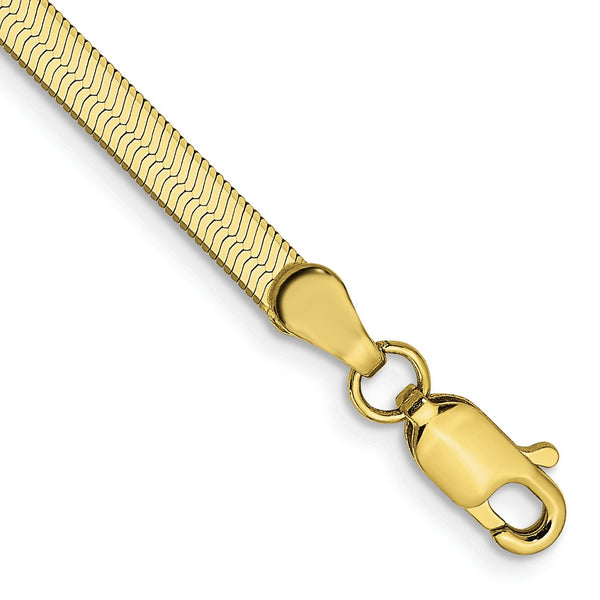 10KT Yellow Gold 7" 3MM Herringbone Bracelet