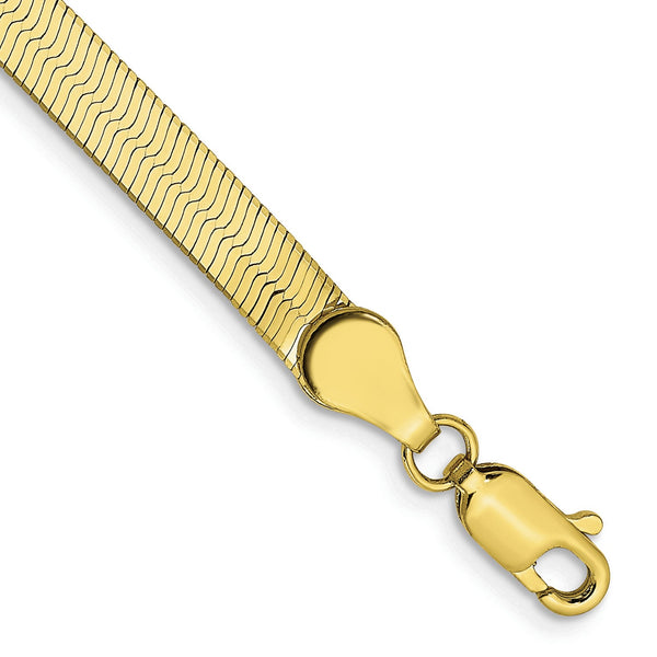 10KT Yellow Gold 7" 4MM Herringbone Bracelet