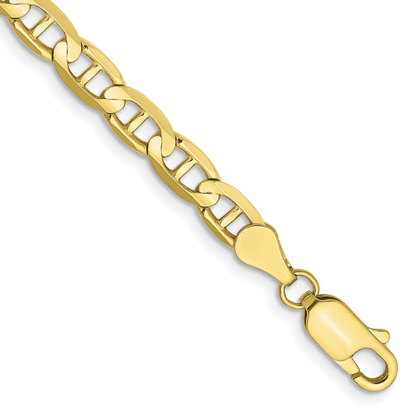10KT Yellow Gold 7" 4.5MM Anchor Link Bracelet