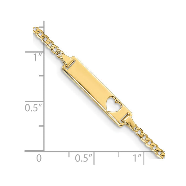 10KT Yellow Gold 7" 5.01MM Flat Curb ID Bracelet