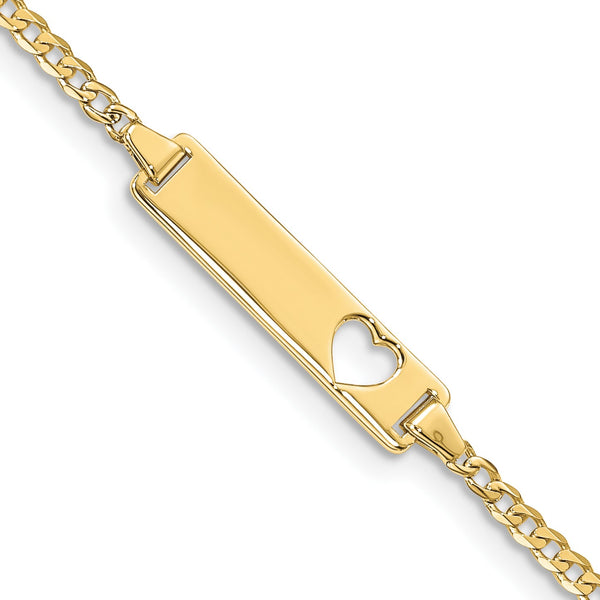 10KT Yellow Gold 7" 5.01MM Flat Curb ID Bracelet