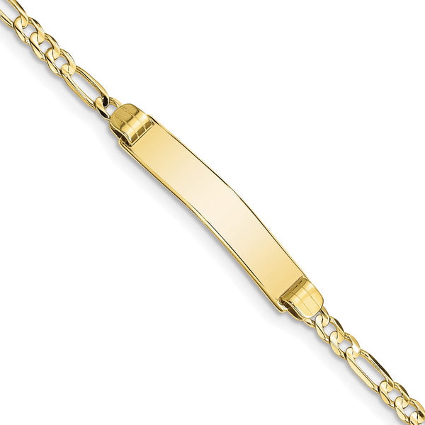 10KT Yellow Gold 7" 5.25MM ID Figaro Bracelet