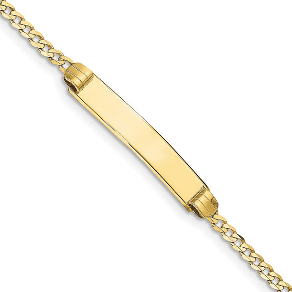 10KT Yellow Gold 7" 5.44MM Curb ID Bracelet