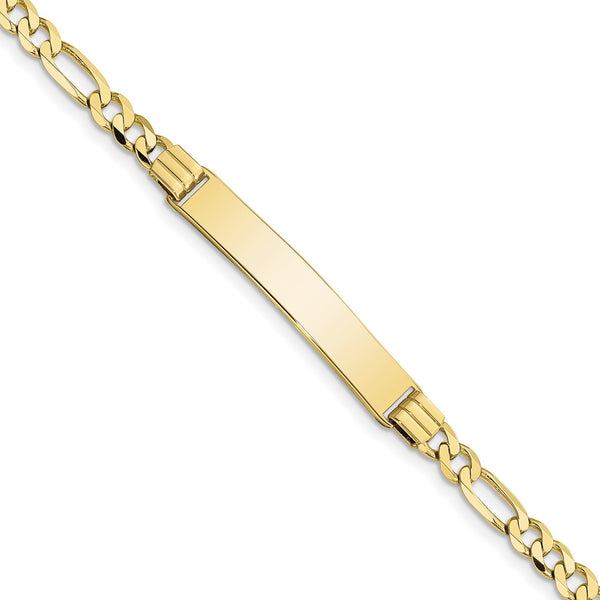 10KT Yellow Gold 8" 6.56MM ID Figaro Bracelet