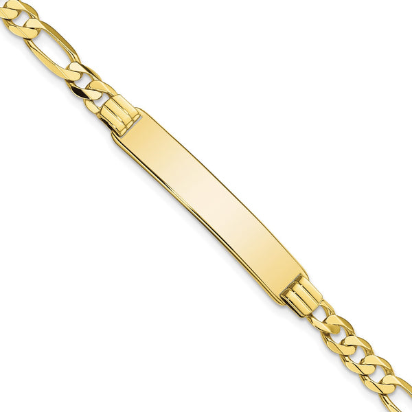 10KT Yellow Gold 8" 6.61MM ID Figaro Bracelet