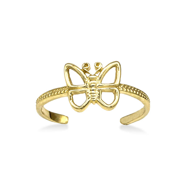 10KT Yellow Gold Butterfly Toe Ring