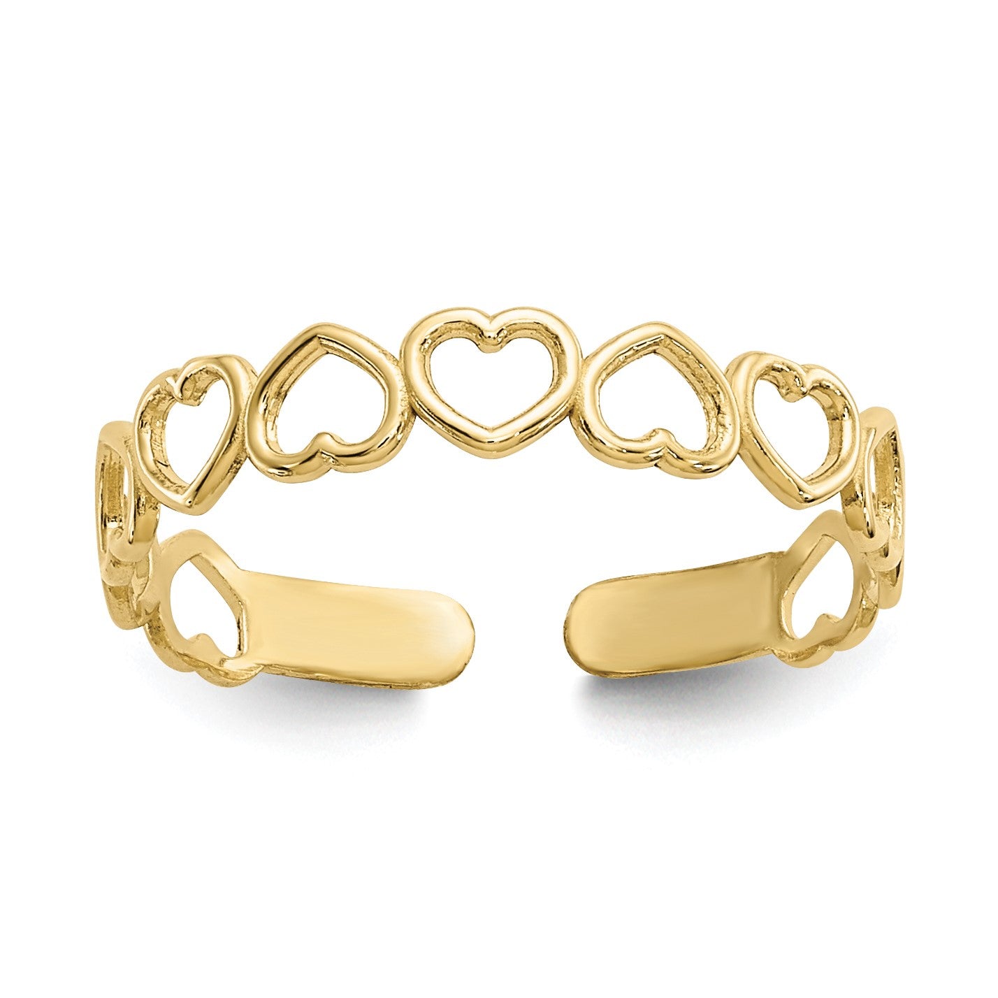 10KT Yellow Gold Heart Toe Ring
