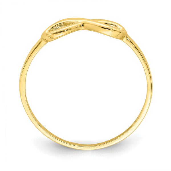 10KT Yellow Gold Infinity Ring; Size 7.2