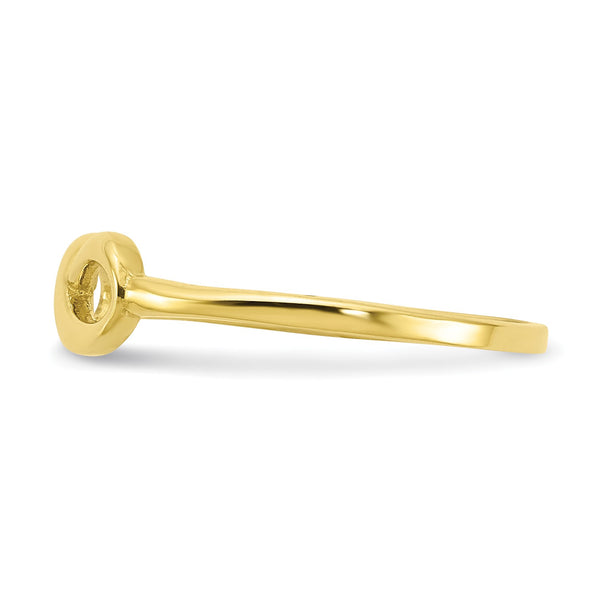 10KT Yellow Gold Infinity Ring; Size 7.2