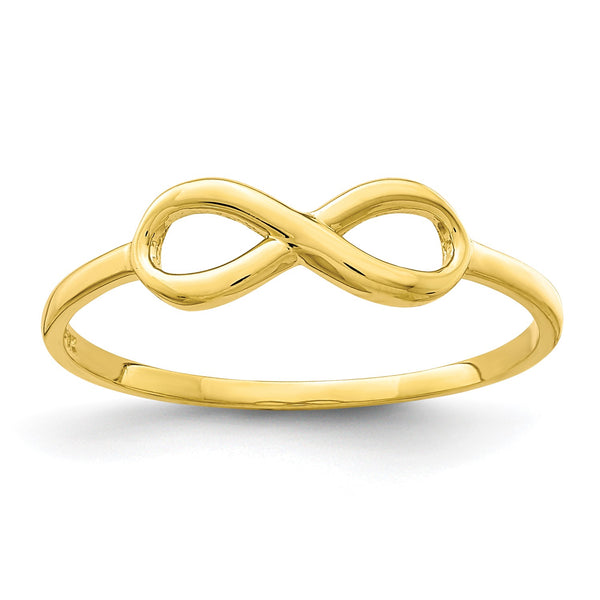 10KT Yellow Gold Infinity Ring; Size 7.2
