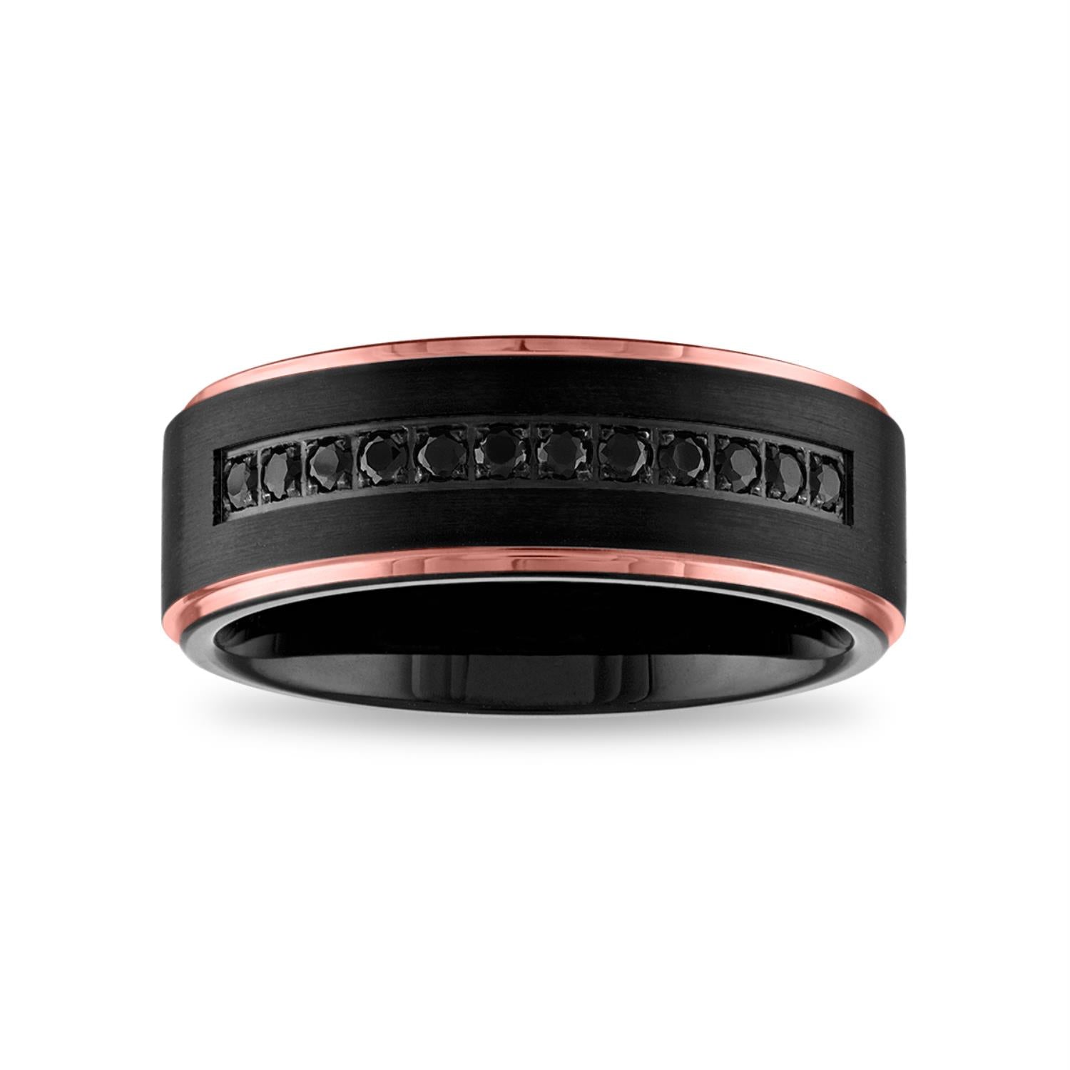 1/3 CTW Diamond Wedding Ring in Black Tungsten — Default Title
