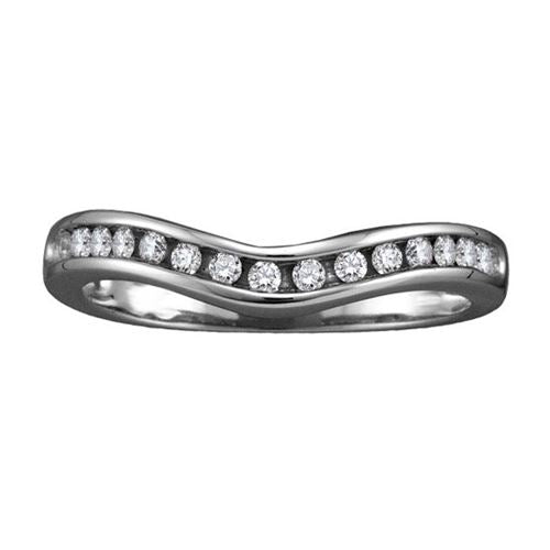 1/7 CTW Diamond Wedding Ring in 14KT White Gold