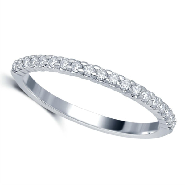 1/7 CTW Diamond Wedding Ring in 14KT White Gold