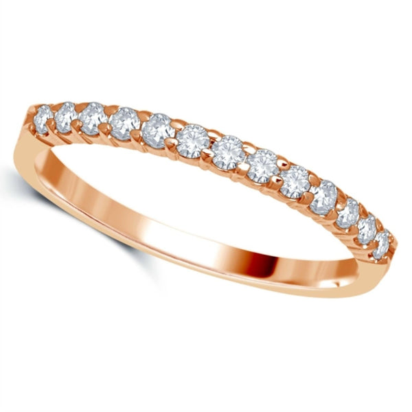 1/4 CTW Diamond Wedding Ring in 14KT Rose Gold