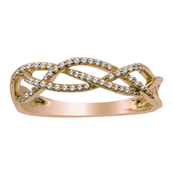 1/6 CTW Diamond Stackable Ring in 10KT Rose Gold