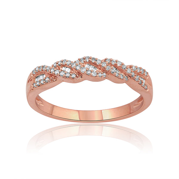 1/5 CTW Diamond Stackable Ring in 10KT Rose Gold