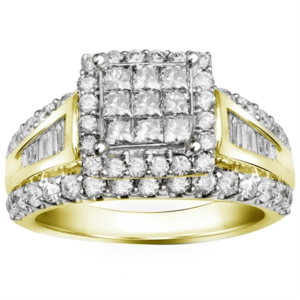 2 CTW Diamond Engagement Ring in 10KT Yellow Gold
