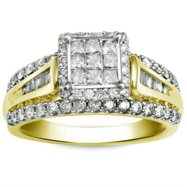 1 CTW Diamond Engagement Ring in 10KT Yellow Gold