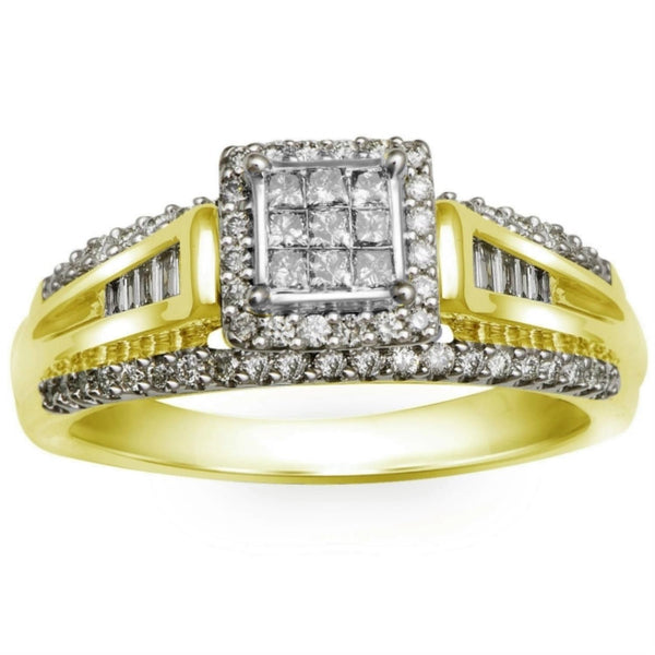 1/2 CTW Diamond Engagement Ring in 10KT Yellow Gold