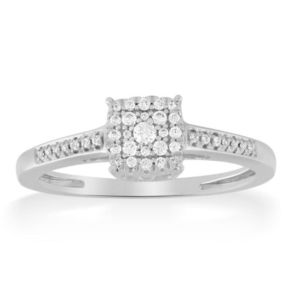 1/7 CTW Diamond Engagement Ring in 10KT White Gold