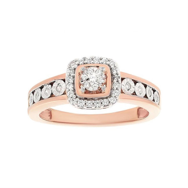 1/7 CTW Diamond Promise Ring in 10KT Rose Gold