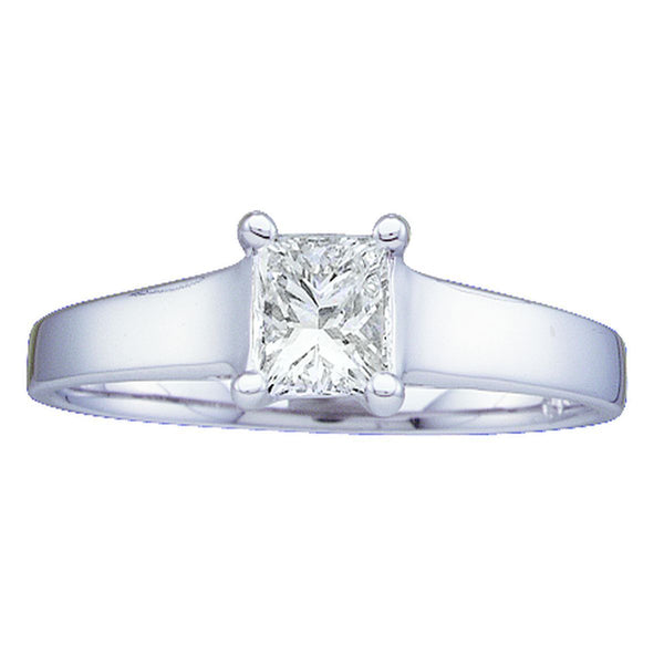 Royale 3/8 CTW Princess Cut Diamond Solitaire Ring in 14KT White Gold