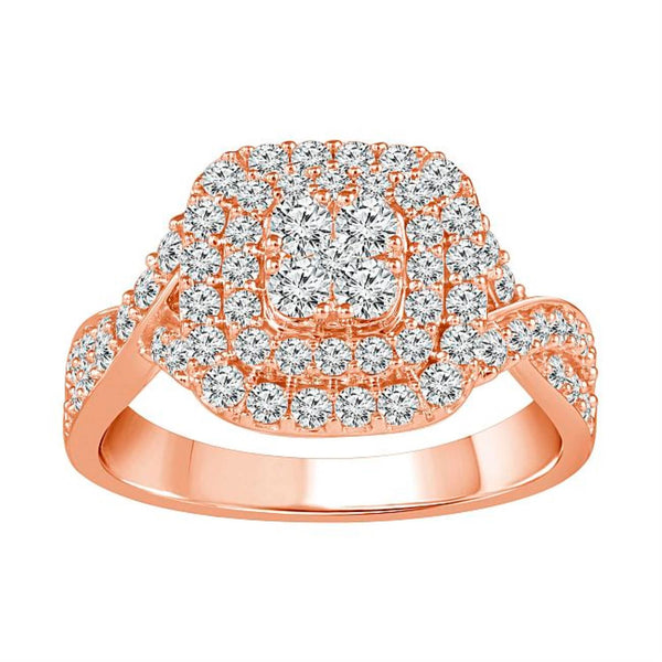 Red Hot Deal 1 CTW Diamond Engagement Ring in 10KT Rose Gold