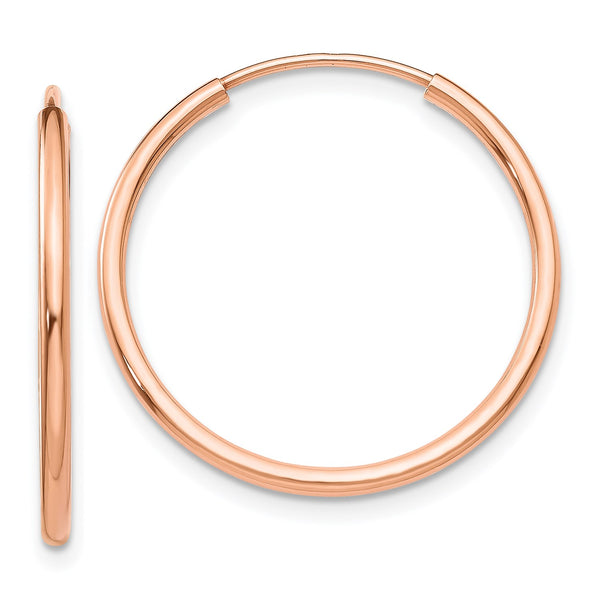 14KT Rose Gold 23X1.5MM Endless Hoop Earrings