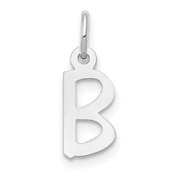 14KT White Gold 15X6MM 6MM Initial Pendant-Chain Not Included; Initial B